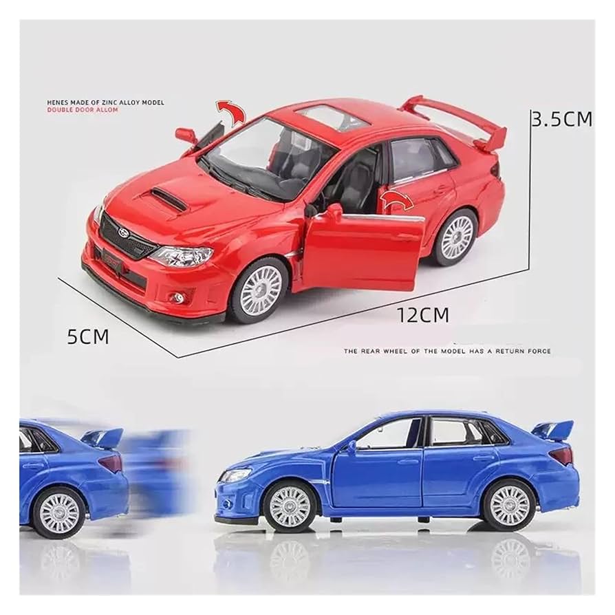 Amazon.com: MING ZHEN Toy car Model 1:36 for Subaru WRX STI